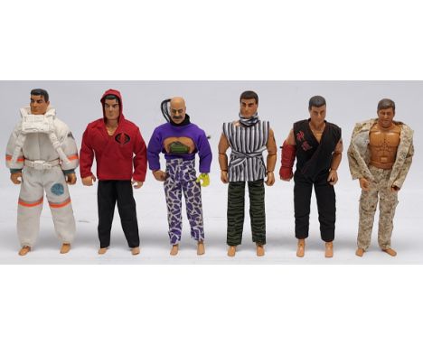 Hasbro 12" (1/6th scale) modern Action Figures to include 5 x dressed Action Man figures, Talking Indiana Jones figure, not c