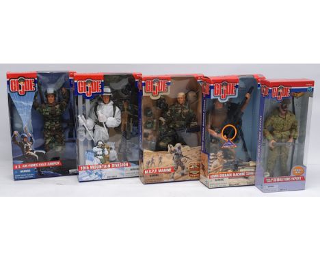 Hasbro GI Joe group to include (1) Scouts and Raiders - Demolitions Expert; (2) #81585 10th Mountain Division; (3) #81644 40m