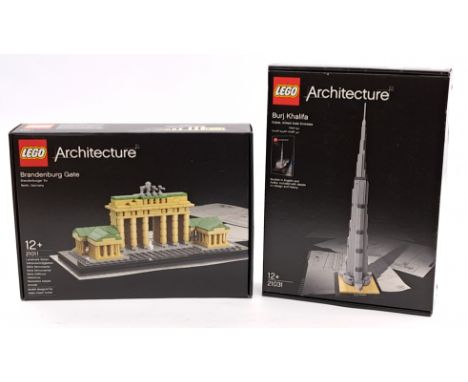 Lego (Sealed) Architecture Pair To Include (1) #21011 Brandenburg Gate, Berlin, Germany; (2) #21031 Burj Khalifa, Dubai, Unit