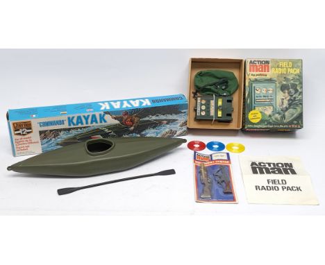 Palitoy/Cherilea Action Man vintage group (1) #34155 Field Radio Pack comprising radio, headset, bag and 3 x discs - with inn