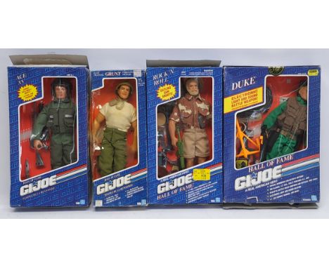 Hasbro GI Joe Hall of Fame group to include (1) #6111 Basic Training Grunt; (2) #6128 Rock 'N Roll - Gatling Gun Shoots!; (3)