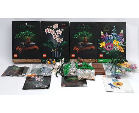 Lego Botanical group to include (1) #10281 Bonsai Tree; (2) #10311 Orchid; (3) #10313 Wildflower Bouquet, previously built mo