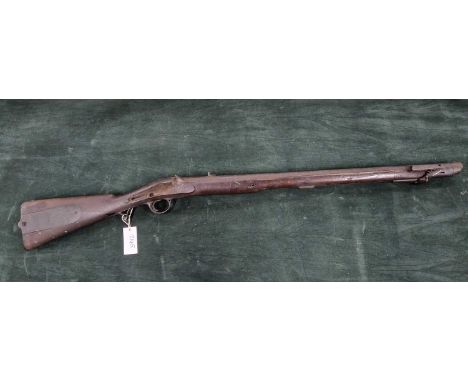 A 19th century Enfield Brunswick type percussion rifle .704 calibre. (lacking lock)