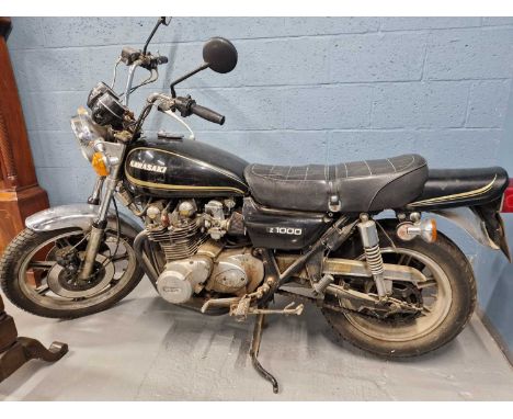 Motorcycle- Kawasaki Z1000 (A2 ?) 1979- Reg. No. BEG 381T. Frame number KZT00A-519260. Engine number KZT00AE072802.-Dry store