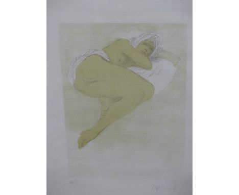 Y Ralph Brown (1928-2013) ARR, Reclining nude, signed, dated 91 and numbered 14/90 in pencil, lithograph, 29 x 41cm (pl.).