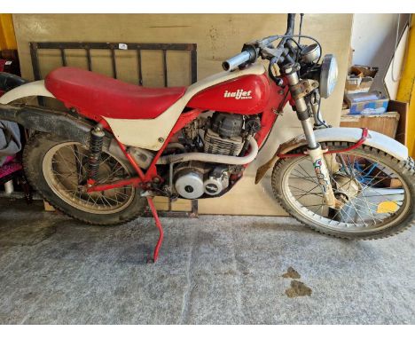 Motorcycle- Italjet 350 "Scott" trials bike- 322 cc Four stroke engine. Registration plate lacking c.mid 1980s- frame number 