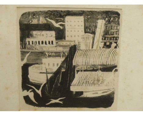 Y Sylvia Melland (1906-1993) ARR, "Quai Gambetta", French harbour view, signed, titled and numbered 1/24 in pencil, lithograp