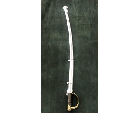 A reproduction French anxi style light cavalry troopers Sabre, in scabbard.
