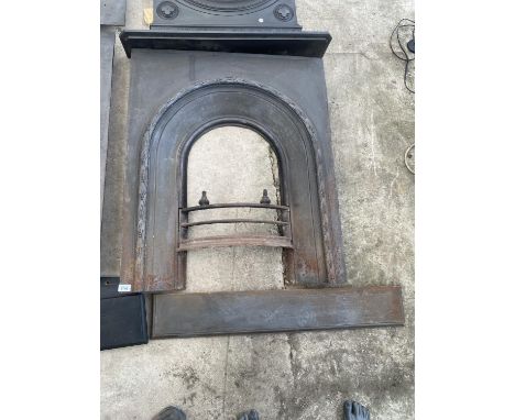 A LARGE VINTAGE FIRE SURROUND 
