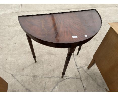 A REPRODUCTIION DEMI-LUNE TABLE 