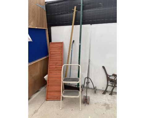 AN ASSORTMENT OF ITEMS TO INCLUDE A MOVEIT TOOL AND A GOLF CART ETC 