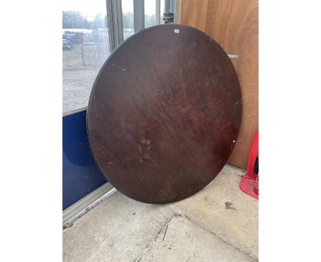 A VICTORIAN MAHOGANY LOO TABLE TOP, 60" DIAMETER 