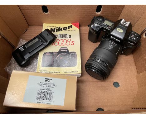 A NIKON F801 CAMERA WITH USER MANUAL 