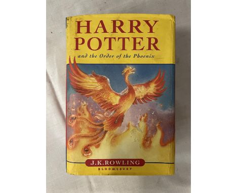 A FIRST EDITION HARRY POTTER AND THE ORDER OF THE PHOENIX HARD BACKED BOOK 