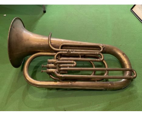 A SALVATION ARMY EUPHONIUM, LENGTH APPROX 72CM 