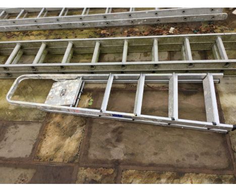 A 13FT DOUBLE EXTENSION LADDER AND A STEP LADDER NB:THESE ITEMS ARE TO BE COLLECTED FROM HEATHER BANK FARM, CONGLETON, CHESHI