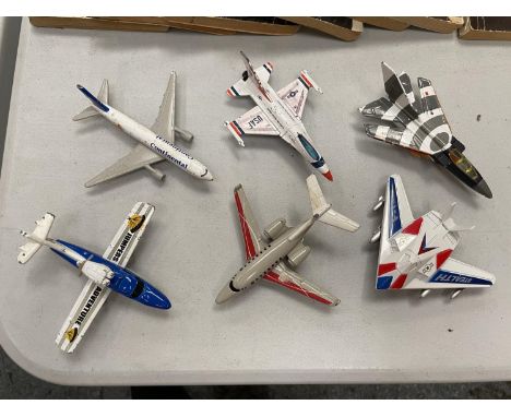 SIX DIE-CAST MATCHBOX AND MATTEL AEROPLANES 