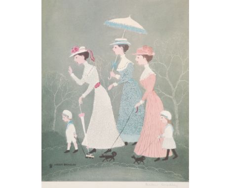 HELEN BRADLEY PAIR OF ARTIST SIGNED COLOUR PRINTS 'Oh just look said Mother' and 'Ah Dear Emily' Signed and guild stamped 11 