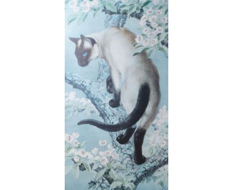 CHARLES FREDERICK TUNNICLIFFE (1901-1979) TWO ARTIST SIGNED LIMITED EDITION COLOUR PRINTS SIAMESE CAT Signed  25" x 14" (63.5