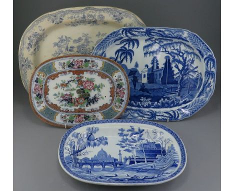 A group of early nineteenth century blue and white transfer-printed wares, c. 1820-50. To include: a Spode Tiber soup tureen 
