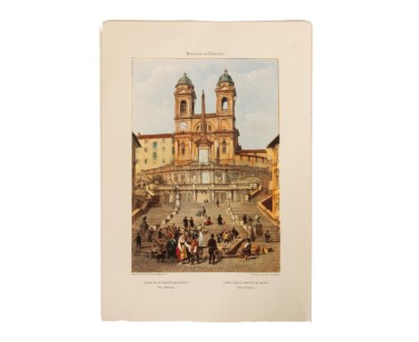 Beautiful modern color lithograph on laid paper after a 19th century French original after Philippe Benoist's original publis