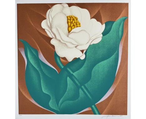 Silkscreen titled Flower Globe. Signed lower right numbered 79/200. Year 1978 Sight size 25.5" x 26"Condition: Age related we