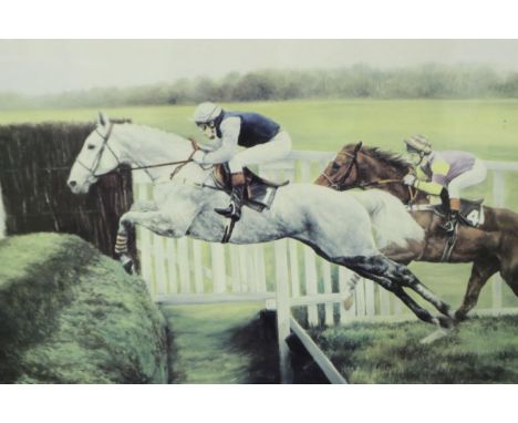 David French (20th century): pencil signed lithograph, Desert Orchid, 49 x 38 cm. Not available for in-house P&amp;P 