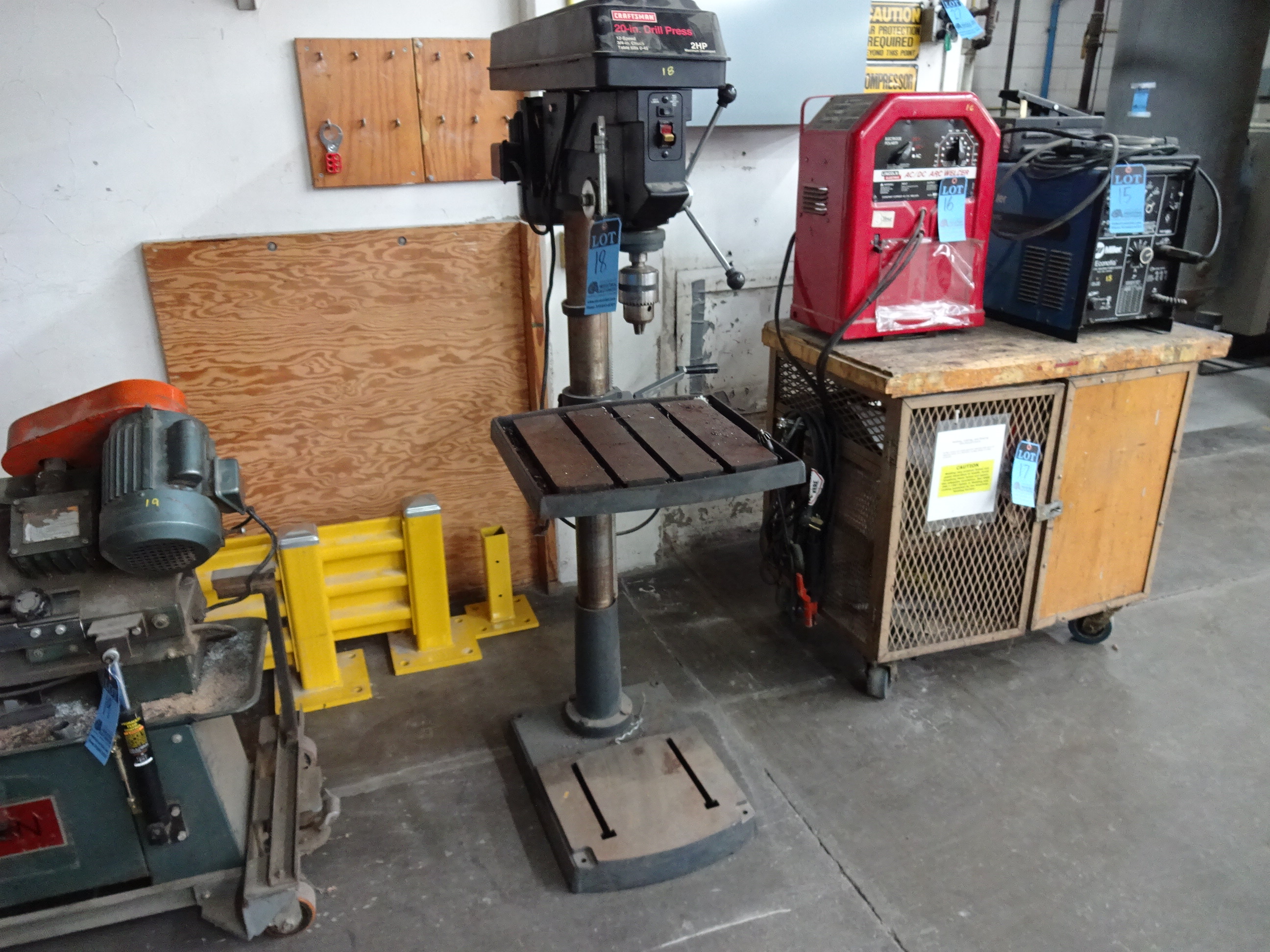 20" CRAFTSMAN DRILL PRESS, 12SPEED, 3/4" CHUCK, 2 HP MOTOR, 045
