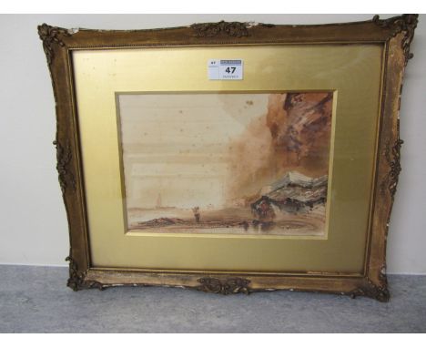 The Cliff Foot, watercolour sketch by Henry Barlow Carter 17cm x 24cm