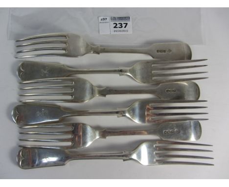 Set of six silver fiddle pattern table forks by William Hutton & Sons Ltd Sheffield 1915/16 approx 15oz