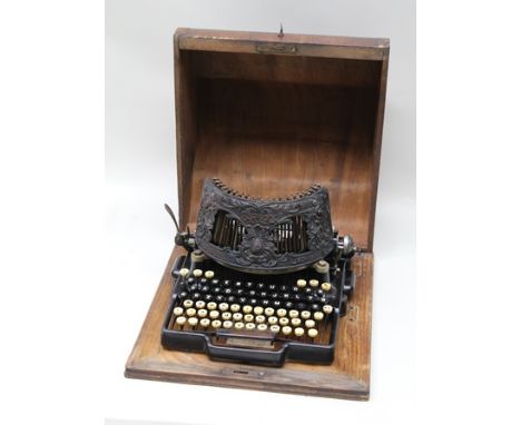 AN ORIGINAL "BAR LOCK" TYPEWRITER NO. 6 by The Typewriter Company Limited, Queen Victoria Street, London, housed in it's orig