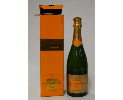Veuve Cliquot Ponsardin, 2002, vintage champagne, one bottle in carton