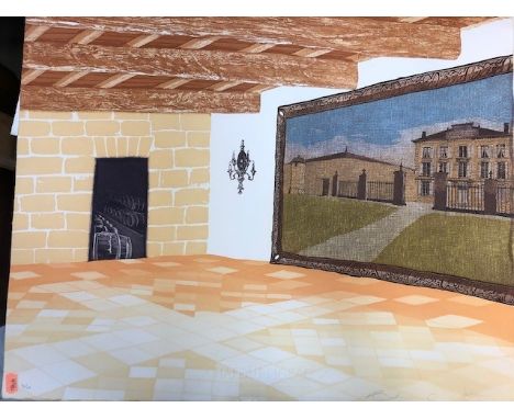 Jackson - Château Figeac, lithograph, signed and numbered 94/150 to the margin, unframed, 51 x 64cm