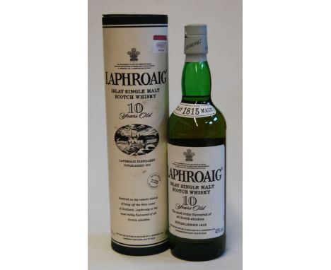 Laphroaig 10 year old Islay single malt Scotch Whisky, 70cl, 40%, one bottle in carton