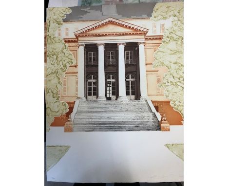Jackson - Château Margaux, lithograph, signed and numbered 94/150 in pencil, unframed, 63 x 51cm