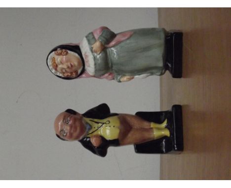 Two Royal Doulton figures "Mrs Bardell" and "Pickwick"R