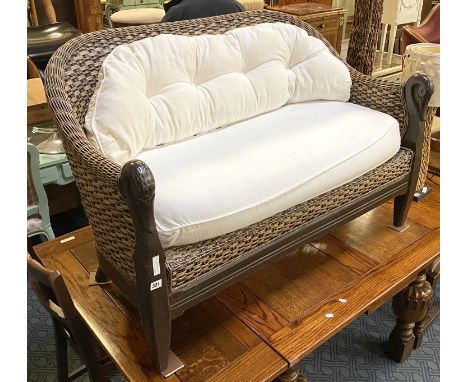 2 SEATER WICKER SOFA - SWAN