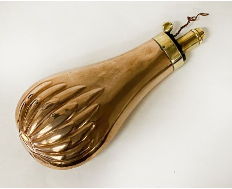 CIRCA 1900 SHOT FLASK FOR A FLINTLOCK PISTOL