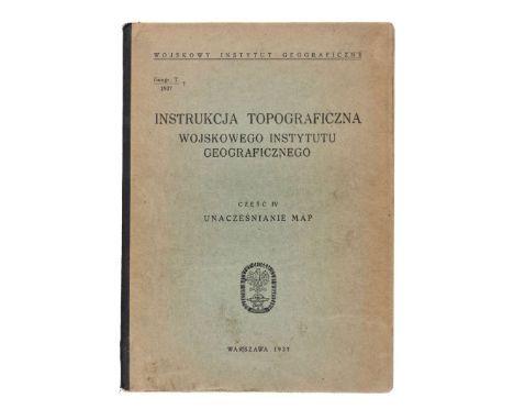 "Topographical Instruction" of the Military Geographical Institute, Part IV: Map Updating, published in Warsaw in 1937 by the