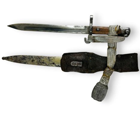 The presented bayonet is the M1888 model, used by non-commissioned officers of the Austro-Hungarian army during World War I. 