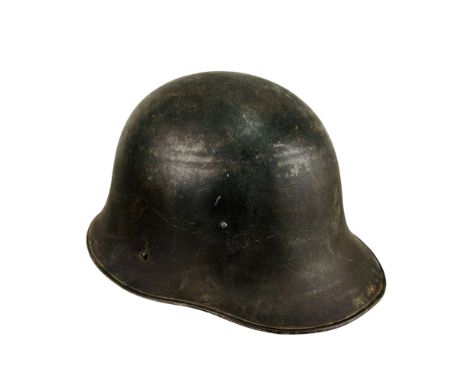 Polish wz.28/35 helmet for sanitary units. Commonly referred to as the "wz.28" helmet, this version features a short neck gua