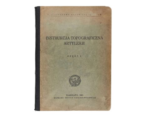 Manual "Topographical Instruction for Artillery" Part I, published by A. Szalachowicz and Co. Geographical Establishments in 