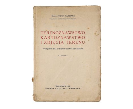 Military Manual "Terrain Knowledge, Cartography, and Terrain Photography" by Major Stefan Gąsiewicz. Soft cover, 261 pages. P