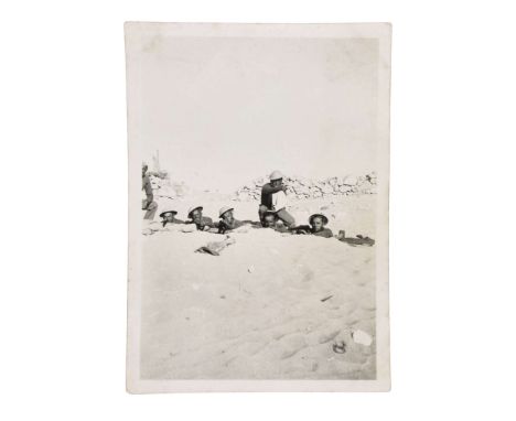 The photograph likely depicts the positions of the Independent Carpathian Rifle Brigade near Tobruk. The elements of the unif