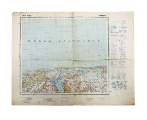 Map of Żarnowiec issued by the Military Geographical Institute in 1937. Scale 1:100,000.Dimensions: 35.5 cm x 46.5 cm.Overall