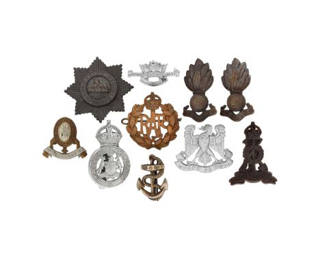 The set includes British military and police badges. The collection consists of the following badges:Carabiniers (6th Dragoon