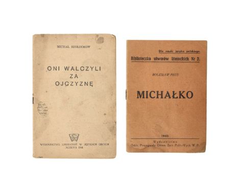 Two propaganda brochures published for the Polish Army in the East by the Foreign Language Literature Publishing House, Mosco