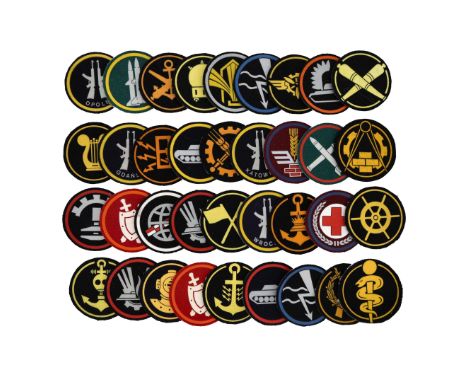 Set of Shoulder Patches of the Armed Forces from the PRL period, including Navy and other branches.Overall condition as shown