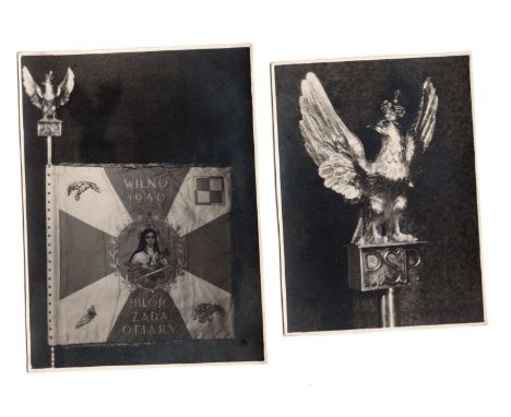 Photos measuring 11.4 cm x 8.4 cm and 9.7 cm x 7.2 cm. The photos show the Banner of the Polish Air Force fighting in the Wes