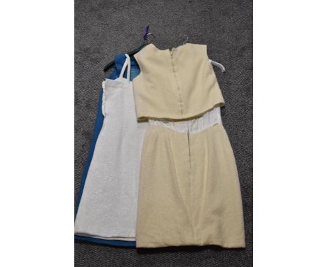 Three vintage 1960s dresses.